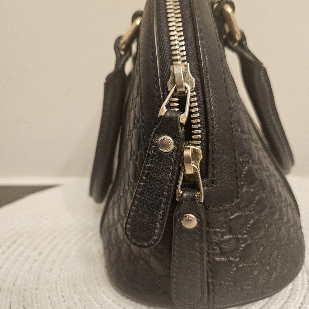 π Gucci Microguccissima Dome Satchel | Dark Navy Blueπ - Picture 8 of 16